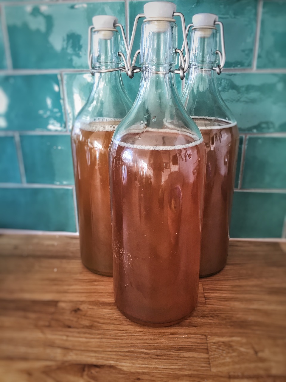 Bottiglie di kombucha