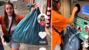 Il video di questa ragazza è diventato virale: ha raccolto ben 99 bottiglie di plastica e ha mostrato quanto ha guadagnato in cambio